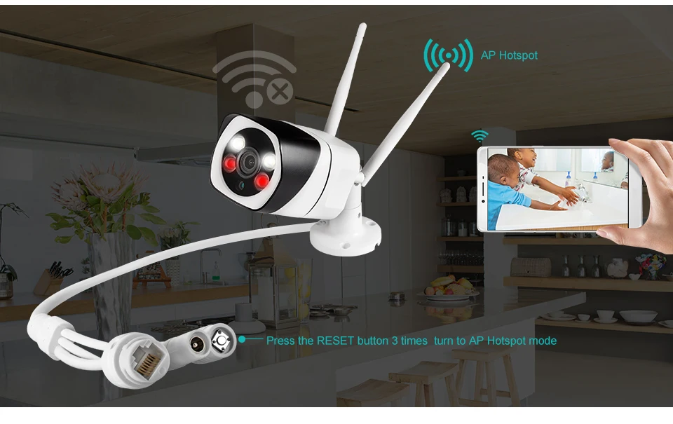 FUERS, 1080 P, wifi, IP камера, уличная, IP66, водонепроницаемая, полноцветная, ИК, ночное видение, ONVIF, приложение, видеонаблюдение, пуля, CCTV камера