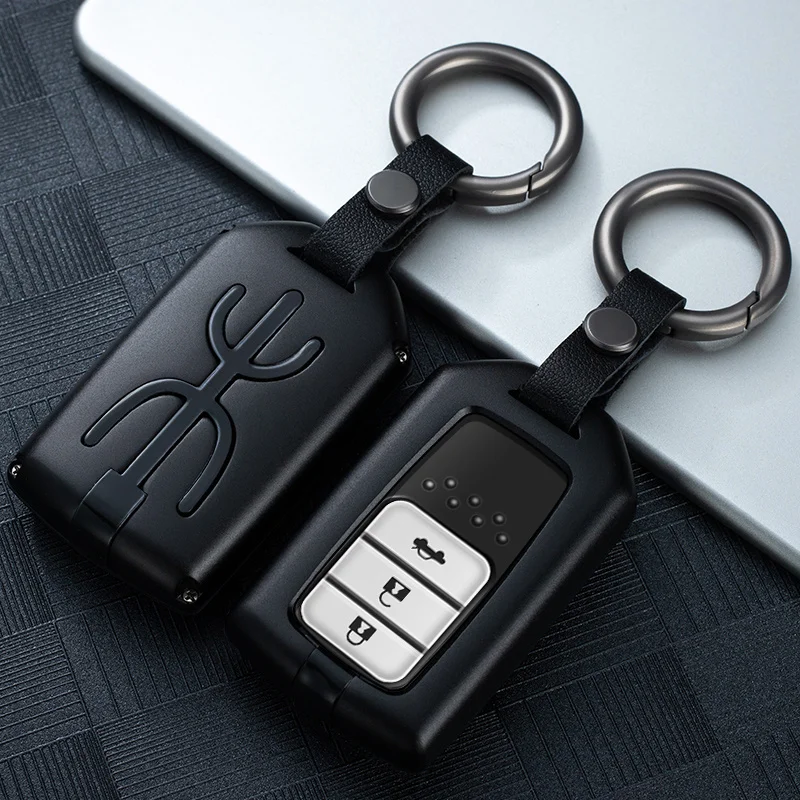 Автомобильный чехол для ключей из алюминиевого сплава кольцо Honda Civic EX Accord CR-V CRV