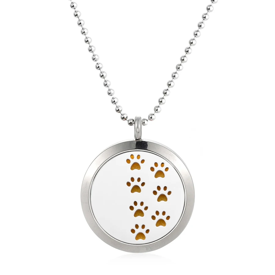 Новинка 25 мм духи эфирное масло диффузор медальон ожерелье 316L ароматерапия из