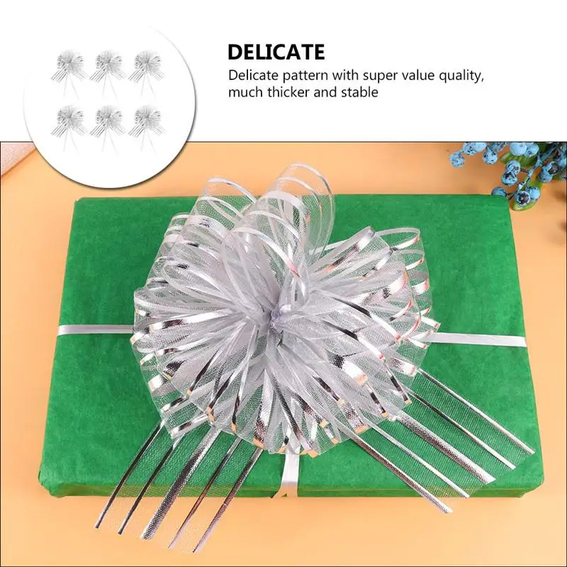 Guirnalda de hilo de tracci&oacute;n para fiestas de boda, accesorios decorativos para regalo, 6 uds.-5