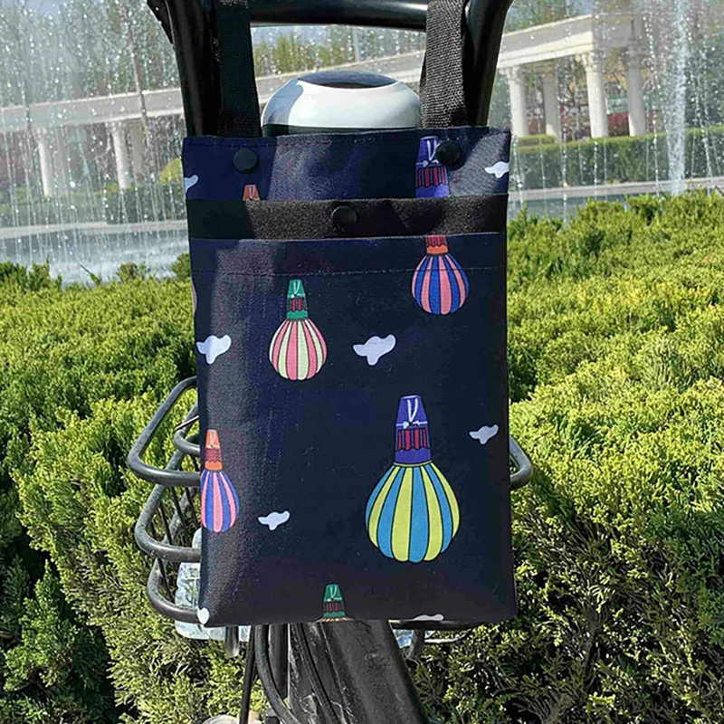 

Cycling Waterproof Front Storage Bag Bike Basket Folding Canvas Bags Storage Bikes Mobile Phone General Bag Bike Accessory