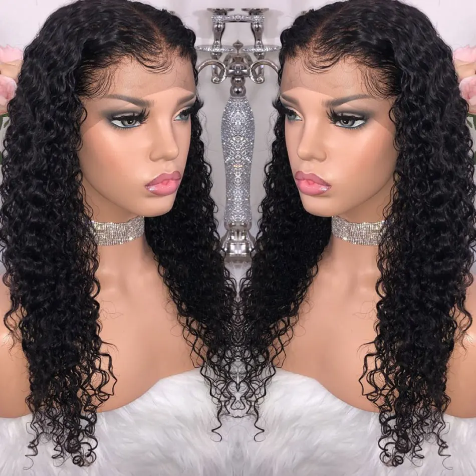 Brazilian Deep Wave Wig Lace Front Human Hair Wigs Pre Plucked Lace Wig For Women Sunlight Natural Remy 13x4 Lace Front Wigs