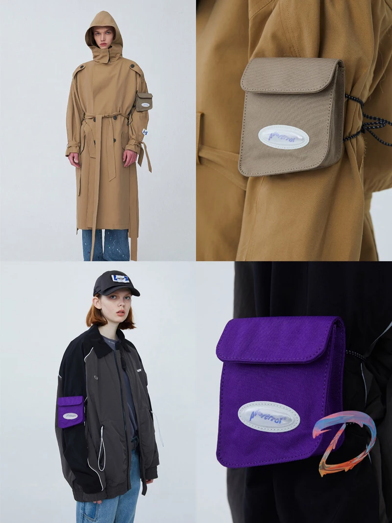 

Korean Version Adererror Bag Irregular Quadrilateral Functional Belt Bag Men Women's Adererror Fashion Snap Coin Purse Card Bag
