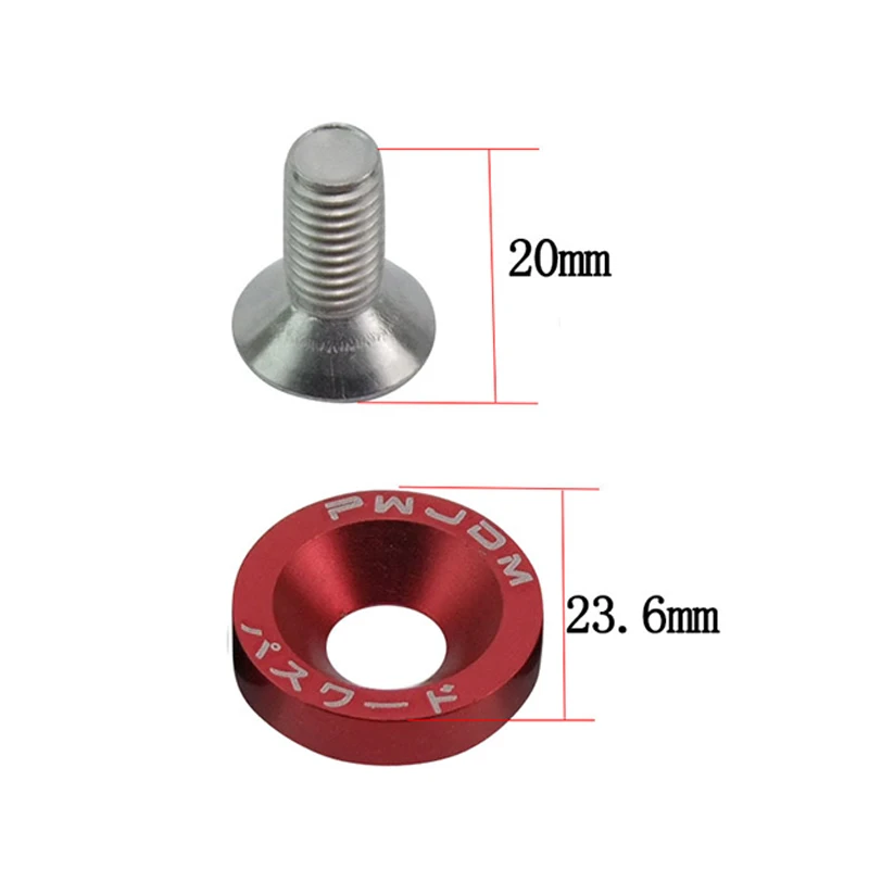 6 шт M8 автомобиль изменение шестигранные крепежные детали крыло шайба бампер