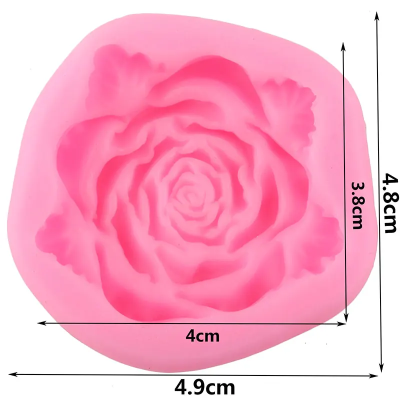 Rose Flower Silicone Mold DIY Wedding Cake Decorating Tools Leaves Cupcake Topper Fondant Chocolate Candy Soap Polymer Clay | Дом и сад