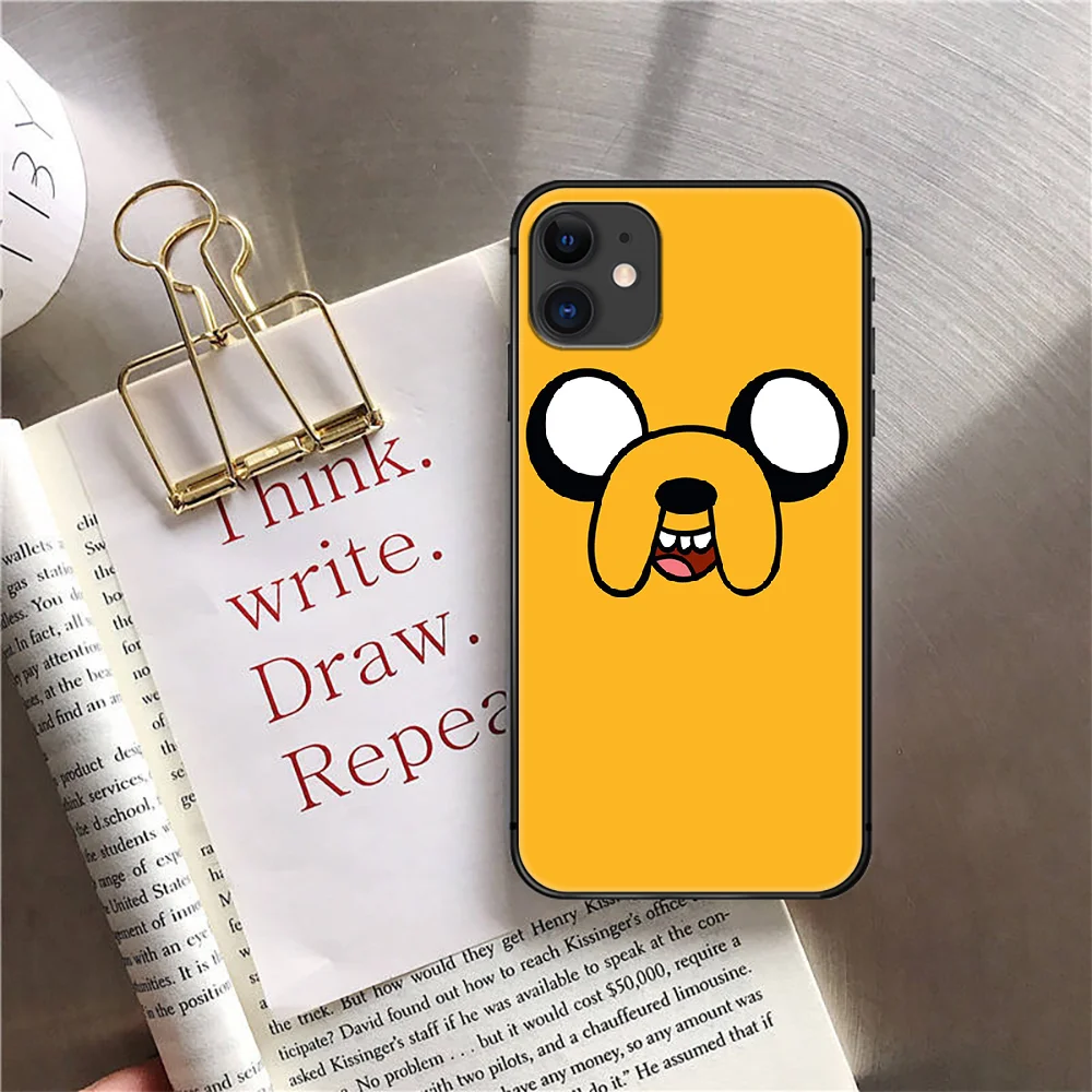 

Adventures Time Cartoon Phone Case Cover For Iphone 6 7 8 11 12 5S 6S X Xr XS Se Plus Pro Max Mini 2020 Black Luxury Cell Trend