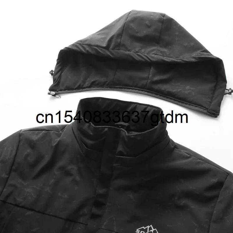 

Autumn and winter new men's fattening plus size hooded thin cotton padded jacket for men fat men camouflage printed cotton