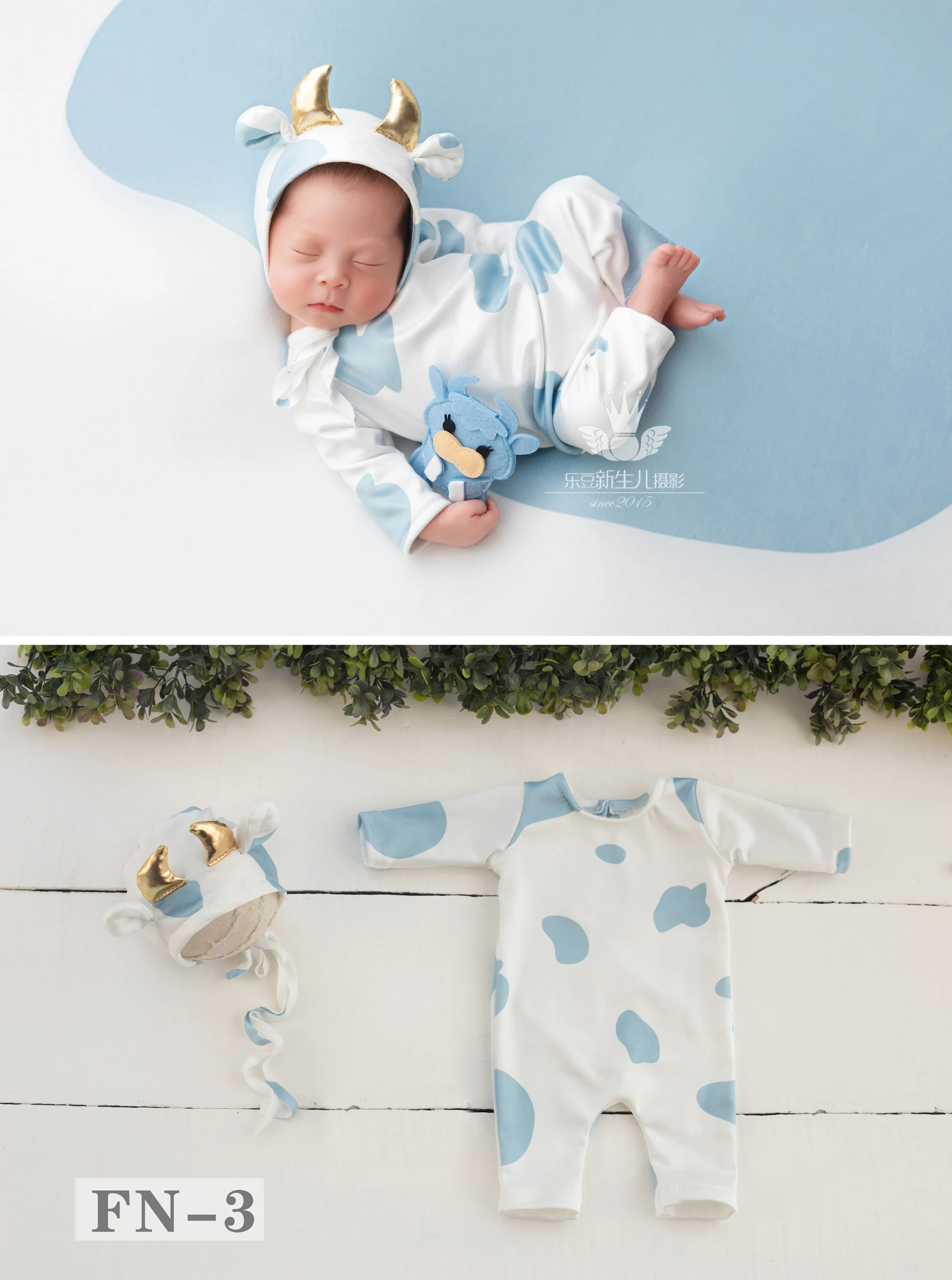 Детский реквизит для фотосъемки новорожденных наряды коровы комбинезон боди одеяло фон Набор для студийной съемки тематические фото рекви... от AliExpress RU&CIS NEW