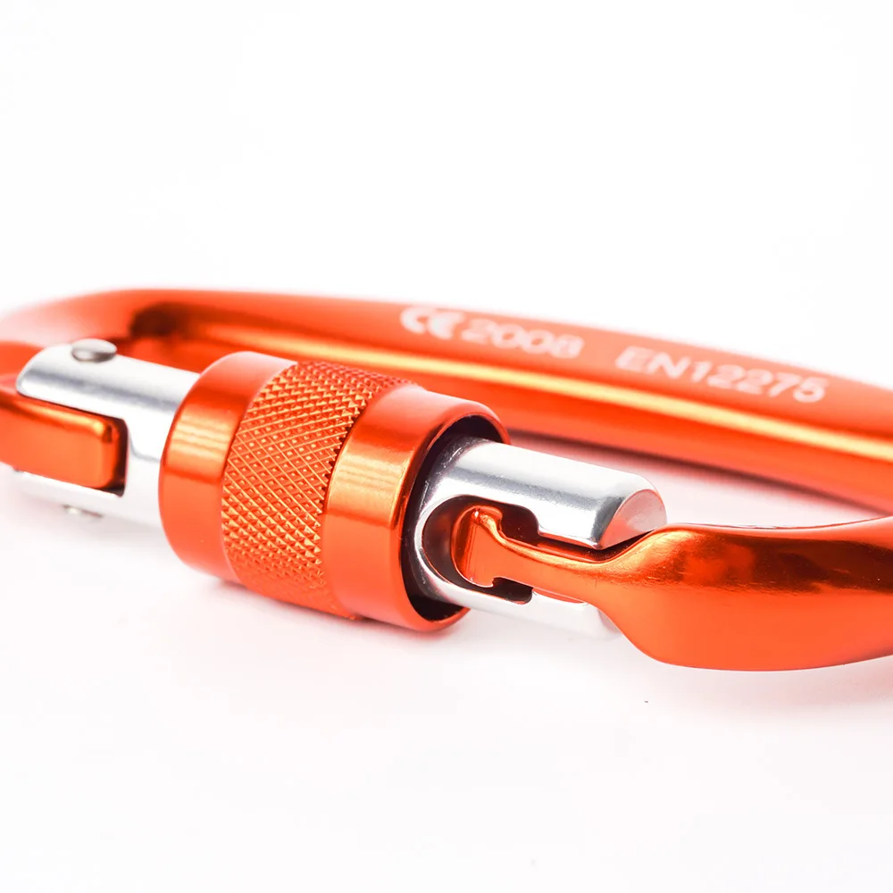 

Professional Carabiner D Shape 25KN Carbiner Key Hooks Climbing Ascend Security Safety Master Lock Outdoor Protective Equipment