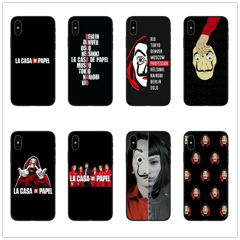 La Casa De Papel чехол для телефона 12 mini pro 11 7 8 6 6s plus se x xs max xr TPU Мягкий силиконовый черный