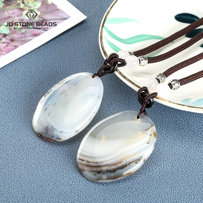 Натуральный Океанский халцедон агат нефрит подвеска прямоугольной формы