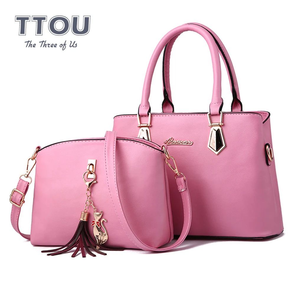 Комплект из 2 предметов однотонные женские сумки винтажная Женская качественная