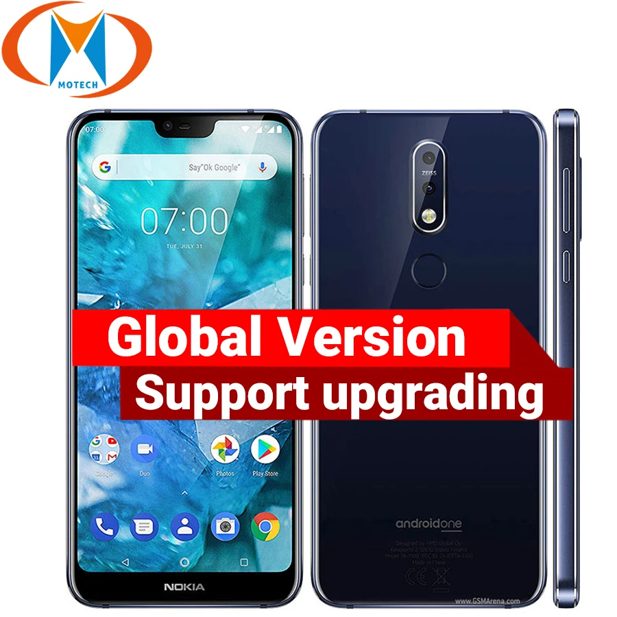 Мобильный телефон Nokia 7,1, глобальная версия, 4G LTE TA-1097, 5,84 дюймов, Snapdragon, 4 Гб ОЗУ, 64 Гб ПЗУ, Восьмиядерный, отпечаток пальца, NFC телефон