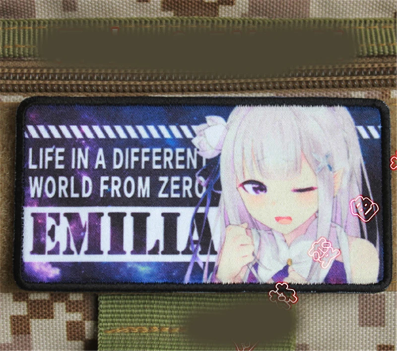 Аниме Re:Zero kara Hajimeru Isekai Seikatsu мультфильм Ram Rem нашивка вышитый нагрудный знак крючок