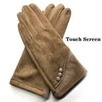 thin cotton touch screen gloves suede women gloves for girls women winter cycling gloves winter mittens
