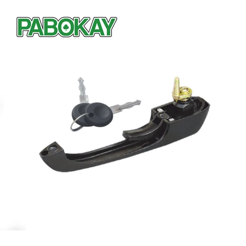 

FOR VW LT DOOR HANDLE FRONT LEFT RIGHT 281-363 BLACK 251837205B WITH 2 KEYS 251837205H 113837205MS