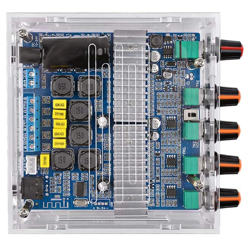 

DC12V-24V 2.1 Channel TPA3116 Subwoofer Amplifier Board High Power Bluetooth o Amplifier Board DIY (Bluetooth Amp with Case)