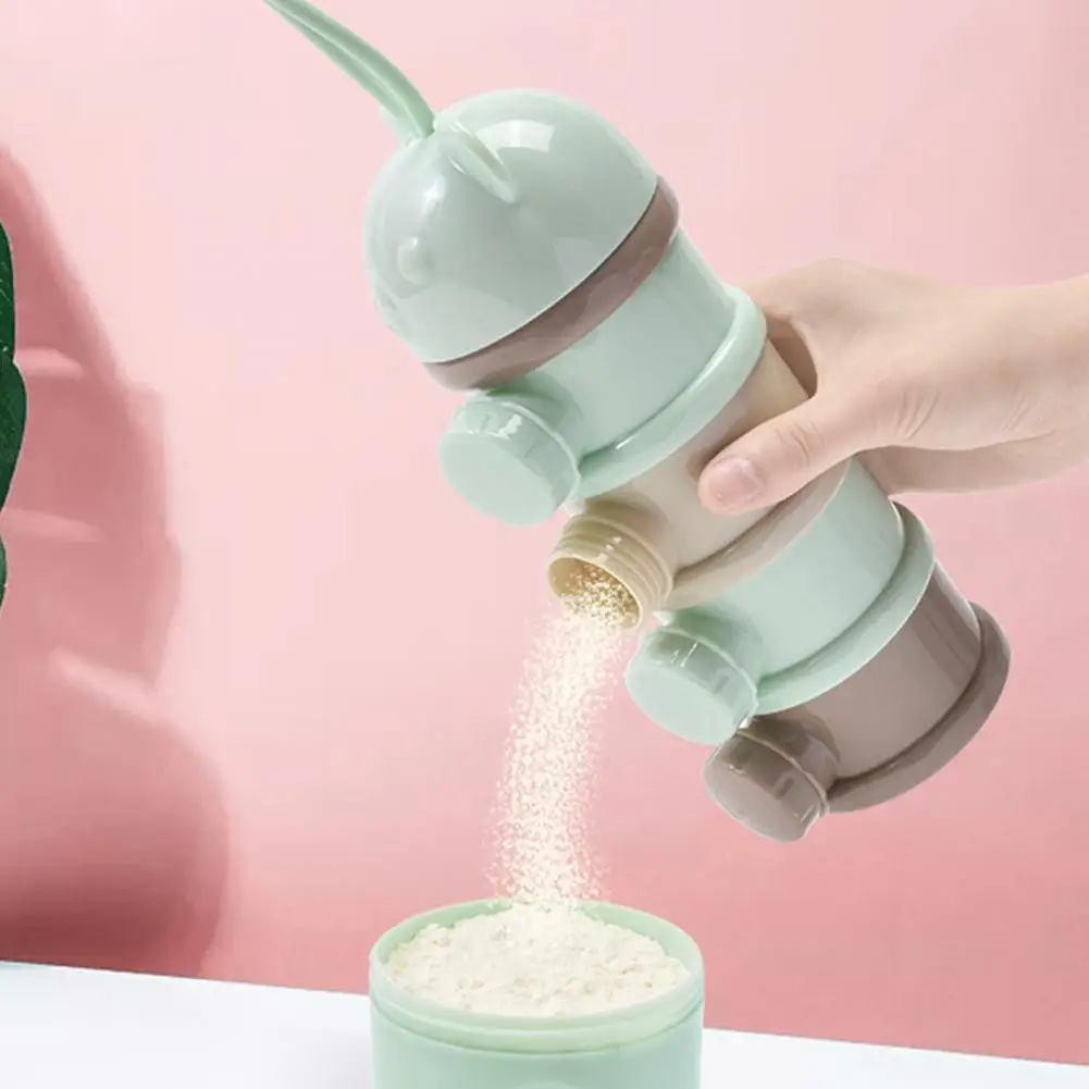 Milk Powder Storage Box Portable Multi-layer Feeding Box Texture Baby Fruit Snack Container Infant Kids Food Dispenser Bottle