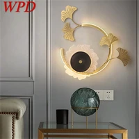 wpd nordic creative wall sconces lamp brass modern luxury led crystal light for home decoration