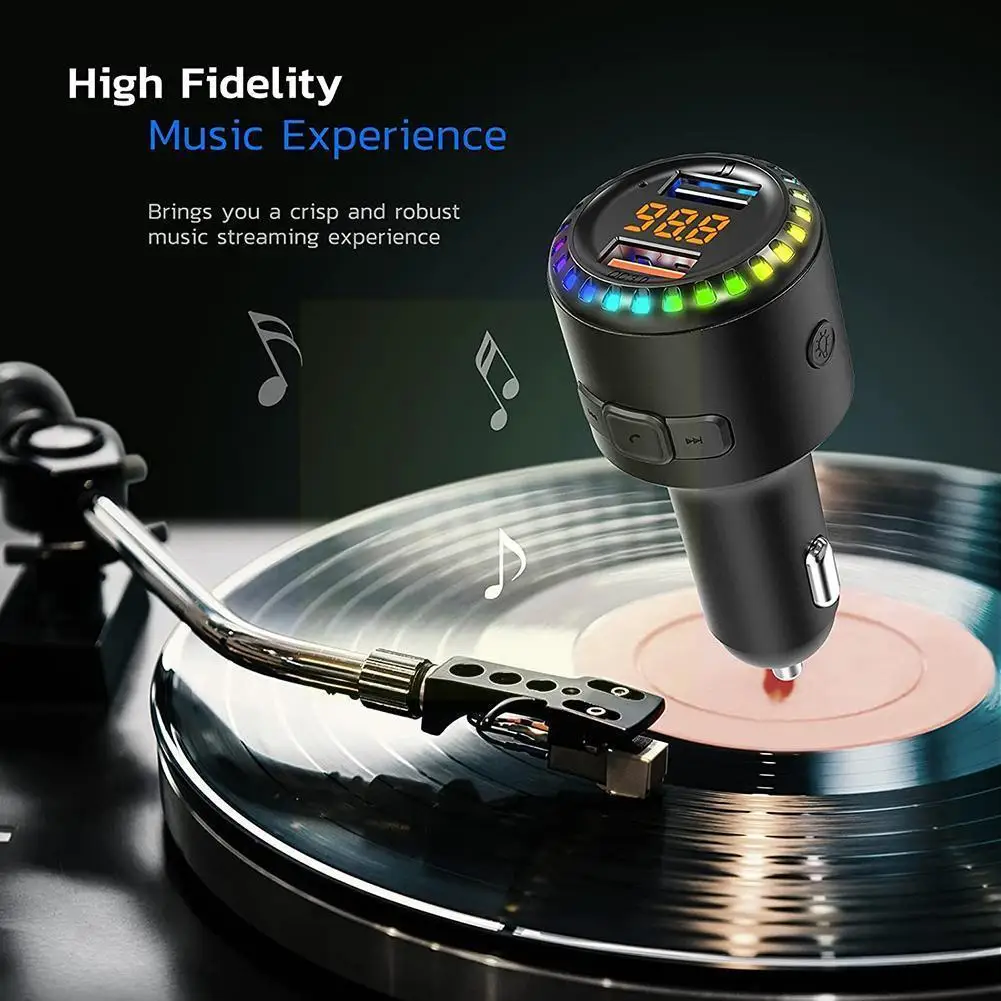 

Bluetooth для автомобильного Fm-передатчика, гарнитура, Bluetooth, автомобильный комплект, mp3-плеер с 3,4 а двойным Usb, автомобильное зарядное устройств...