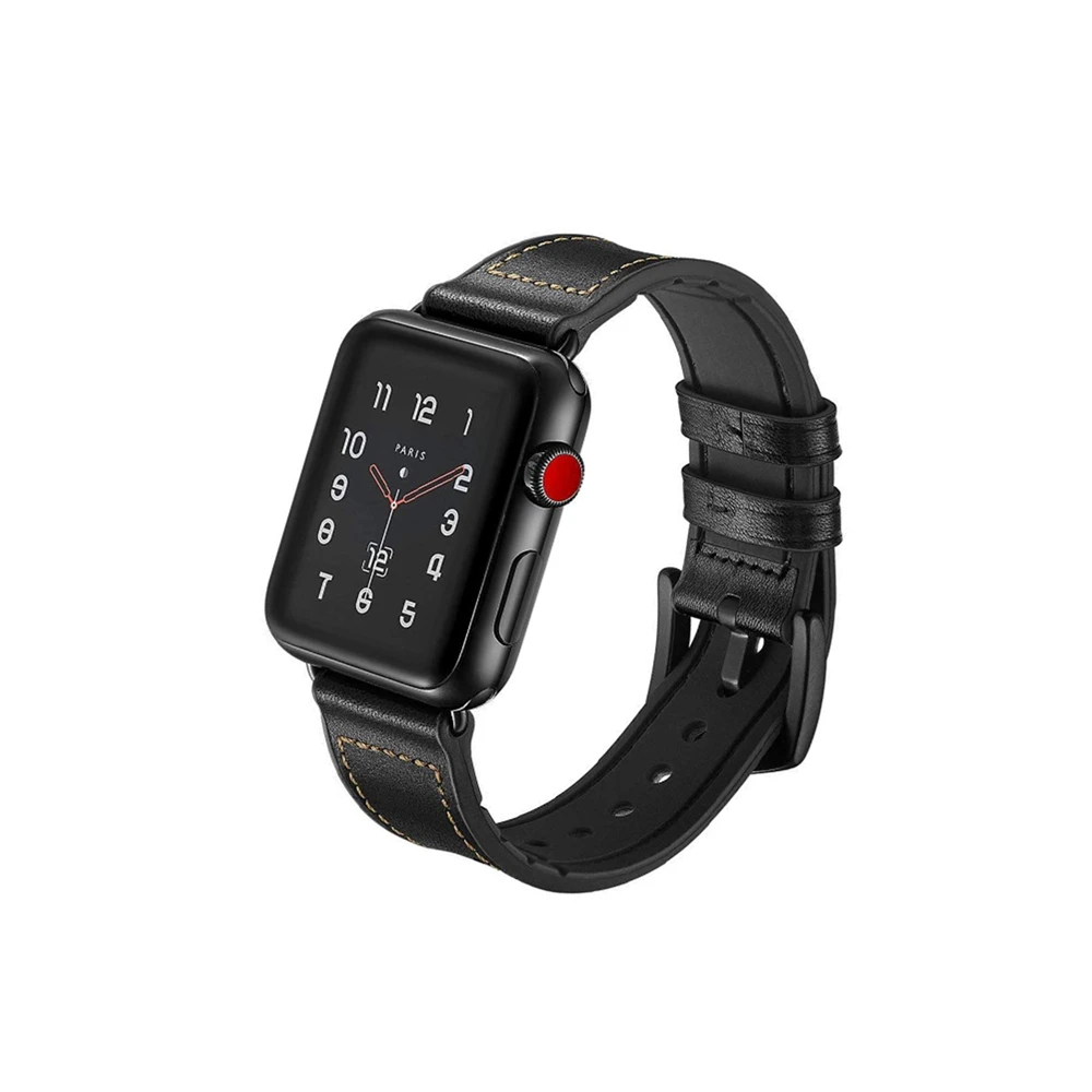 Leather Smart Watch Strap For Apple band 38mm iWatch Sport Bracelet loop strap watch correa breathable belt | Электроника