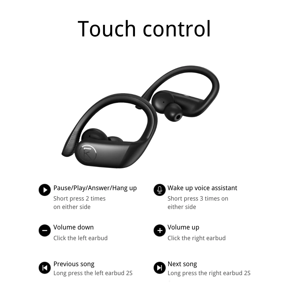 Беспроводные наушники iKF Young Hi-Fi Bluetooth 5 0 время работы 35 часов с зарядкой регулятор