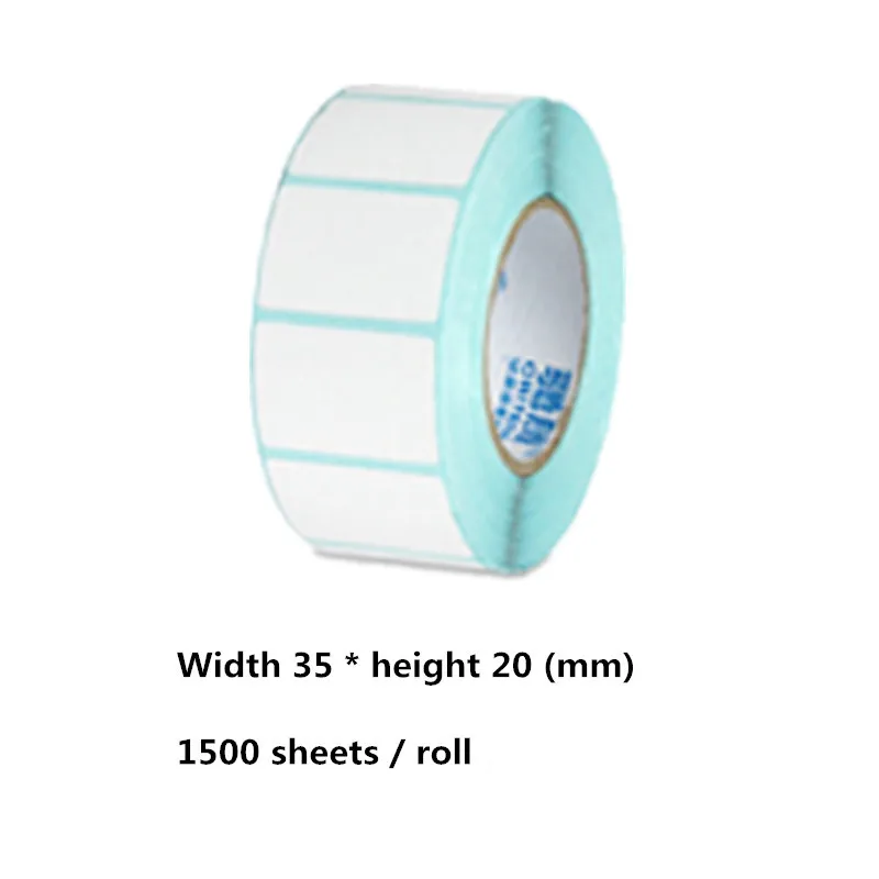 Бумага для термопечати ширина 35 * высота 20 мм 1500 листов в рулоне | Компьютеры и