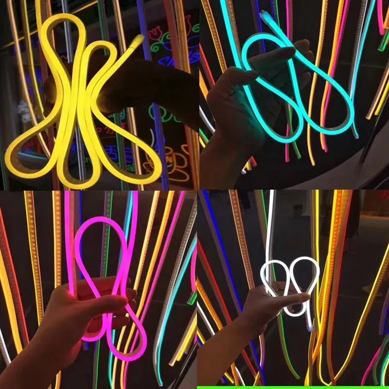 Гибкий светодиодный неоновый светильник с поворотом на 360 градусов для