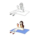 Водостойкие Временные татуировки Beauty Beach Girl, женские татуировки, искусственные татуировки для тела, мужские татуировки с животными, праздничные татуировки, искусственные татуировки