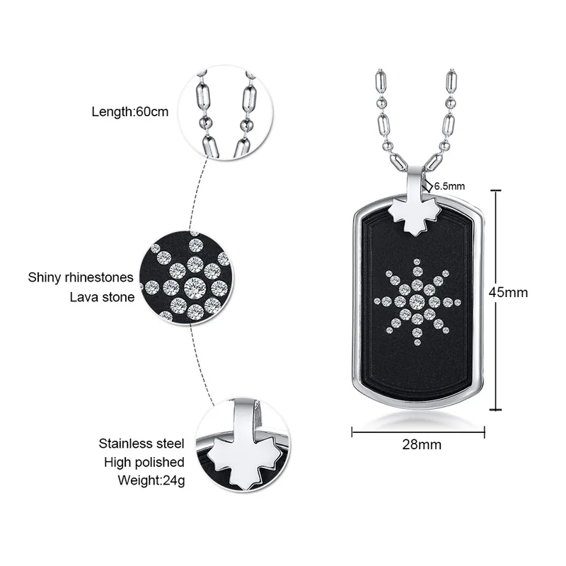 

New Original Quicksell sells like hot cakes Men Fashion Stainless Steel Volcanic Stones Rhinestones Pendants Free package mail