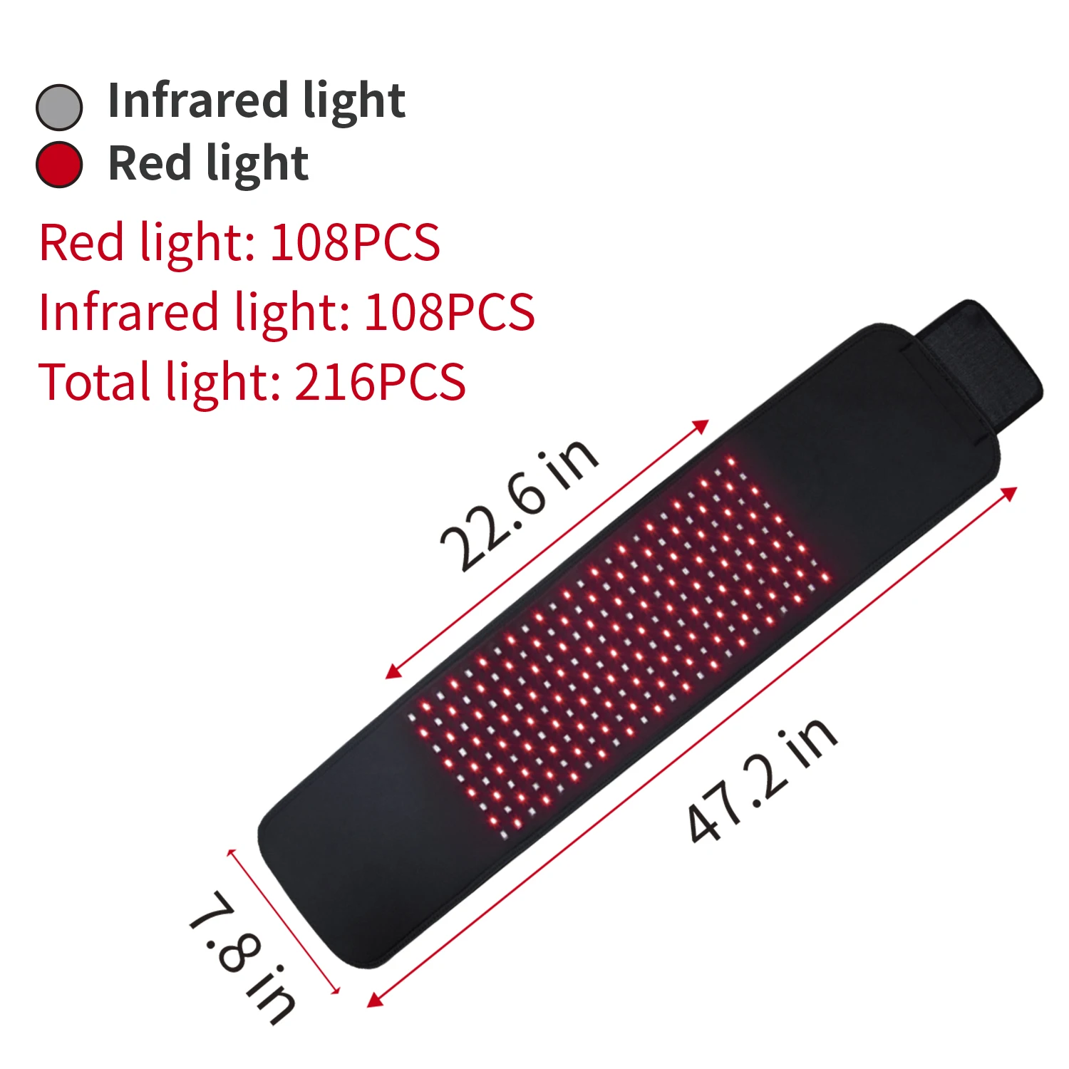660nm led red light 880nm near infrared therapy devices wearable wrap pain relief knee elbow neck low back muscle massage home free global shipping