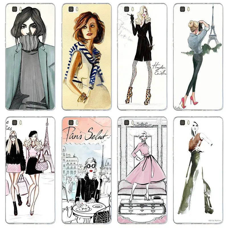 Мягкие чехлы для телефонов розового цвета в Парижском Стиле huawei Nova Honor 2 5 5i 10 20 10i 20i