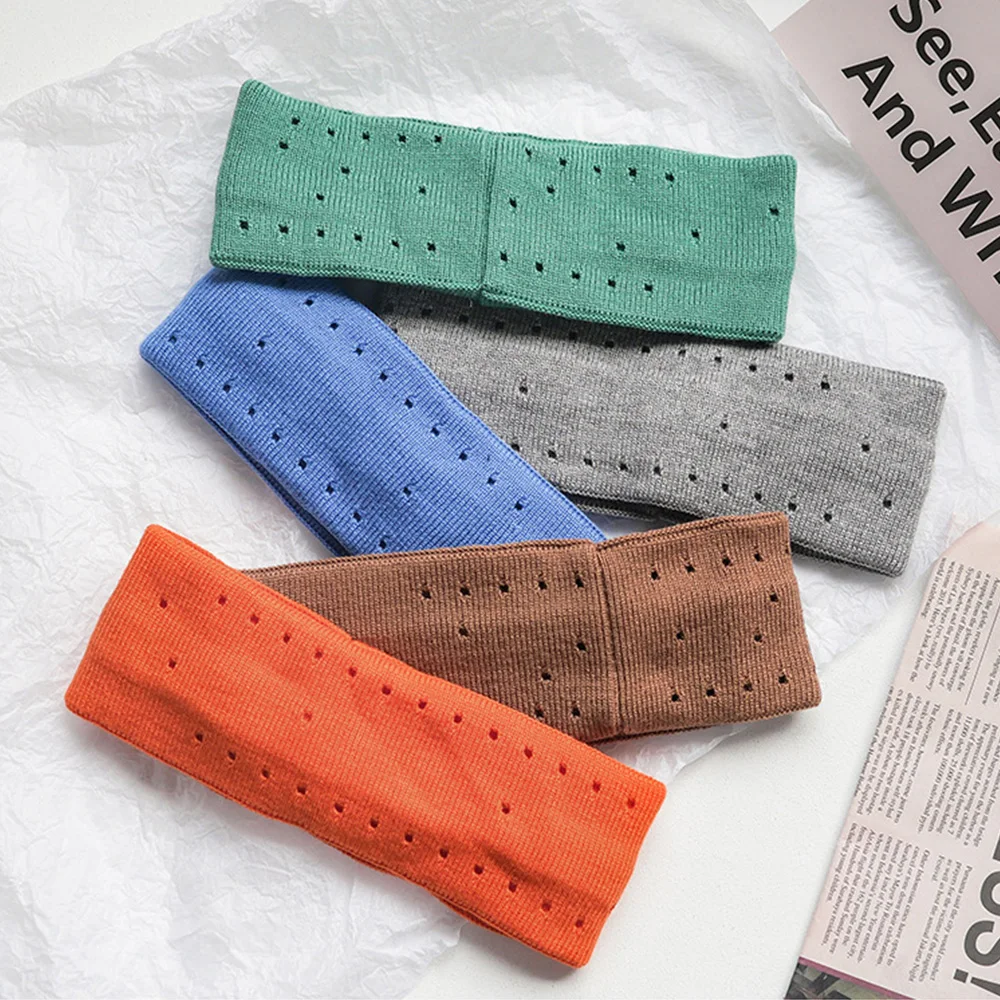 

Fashion Korean Broadside Wool Knitted Headband Autumn Winter Hair Holder Elastic Hairbands Turban Headwraps Hair Accessories