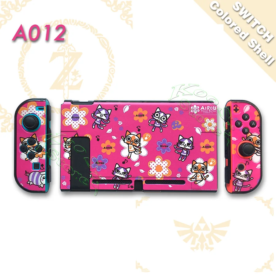 A012 Nintendos переключателя Nintend тонкий защитный жесткий чехол с откидной крышкой Nintendoswitch перечисленные с украшением в виде кристаллов в виде ракушки для палочек для Nitendo переключатель кожи - Цвет: A012