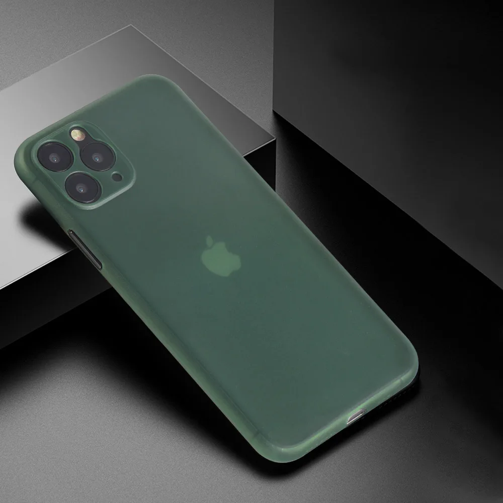 Зеленый Полупрозрачный матовый чехол для телефона iPhone 7 8X6 6S Plus 5 противоскользящий для iPhone XR XS MAX 11 Pro MAX Ультратонкий чехол - Цвет: Зеленый