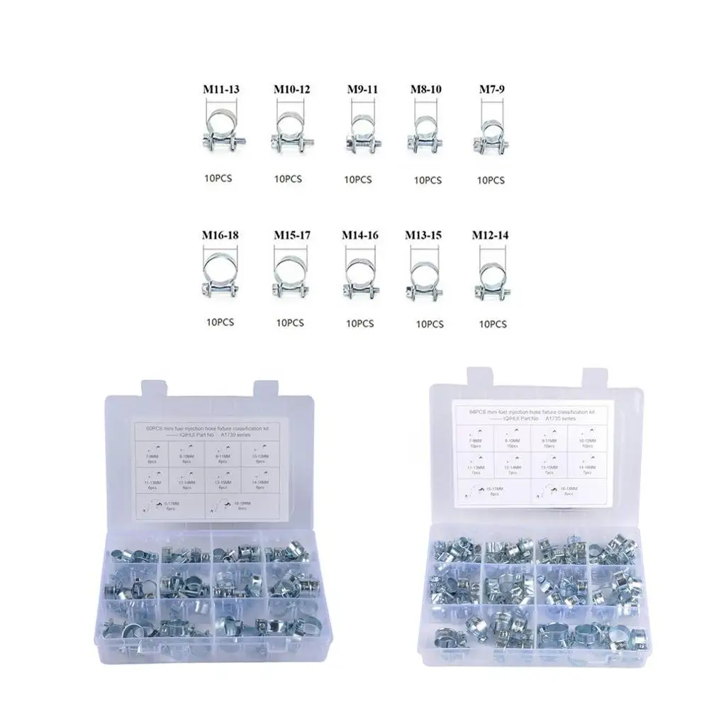 4pcs-57-116мм/Т Тип Хомут для шланга трубный хомут круглый корабля автомобиля