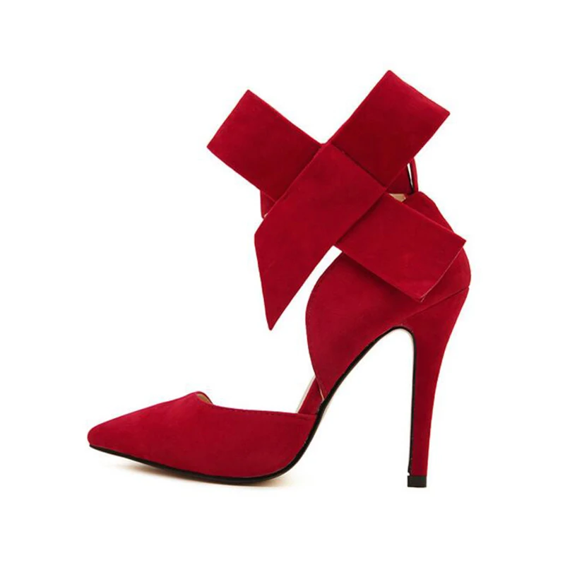 Туфли-лодочки женские на шпильке с бантом босоножки каблуках | Обувь