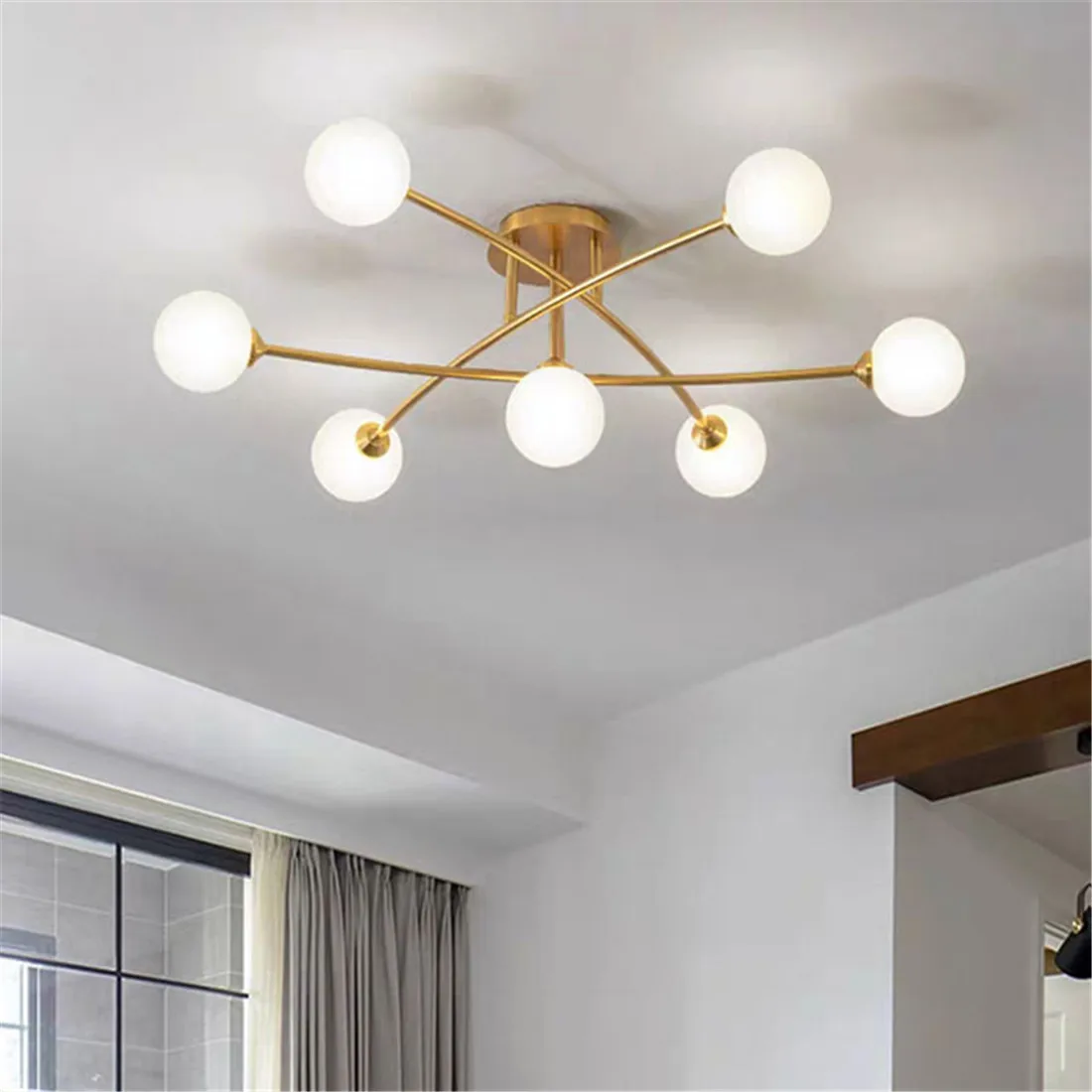 Замена стеклянного затеняющего отверстия G9 с белым шариком и резьбой диаметр 8 см