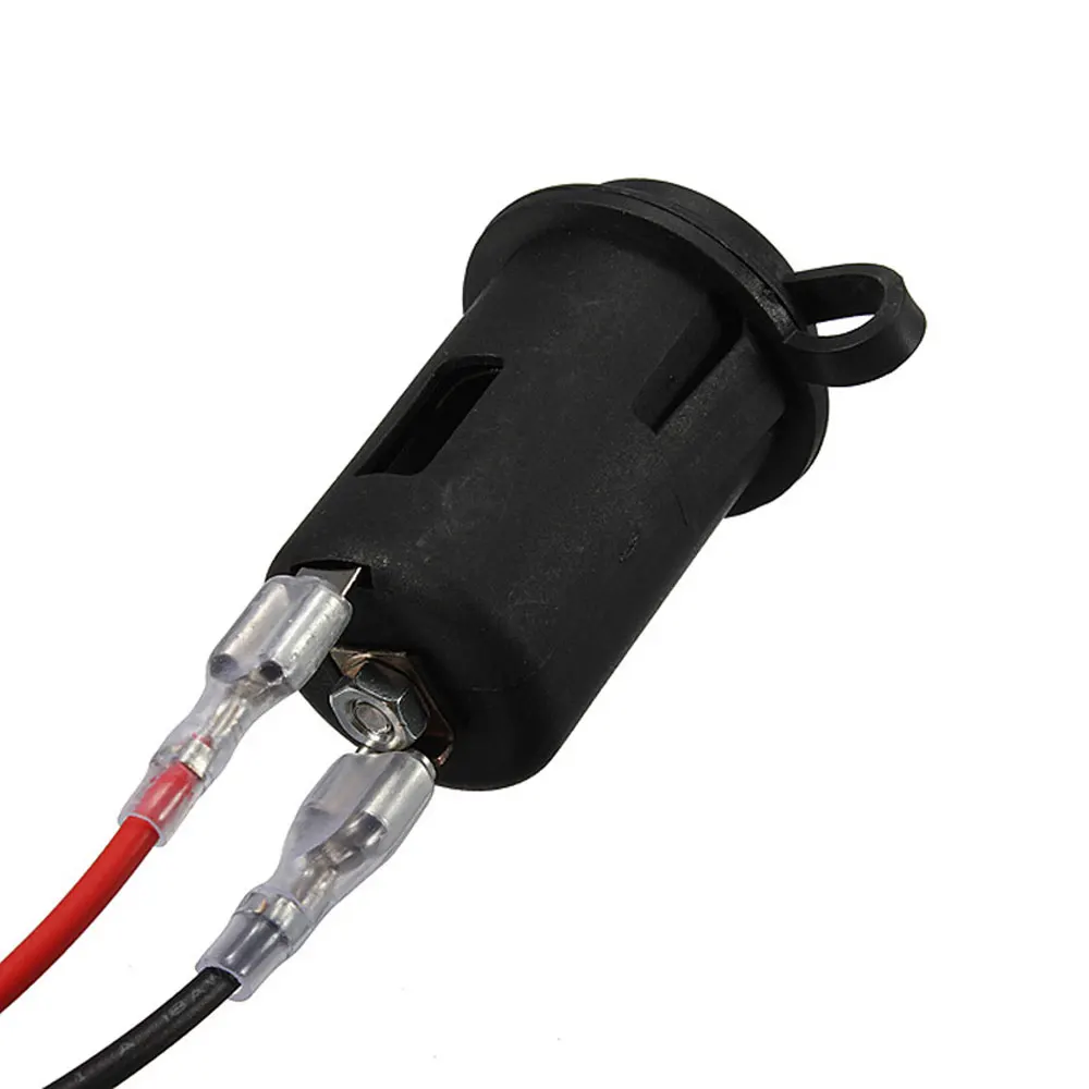 Автомобильный мотоциклетный прикуриватель с предохранителем и кабелем 60 см 12 24 В