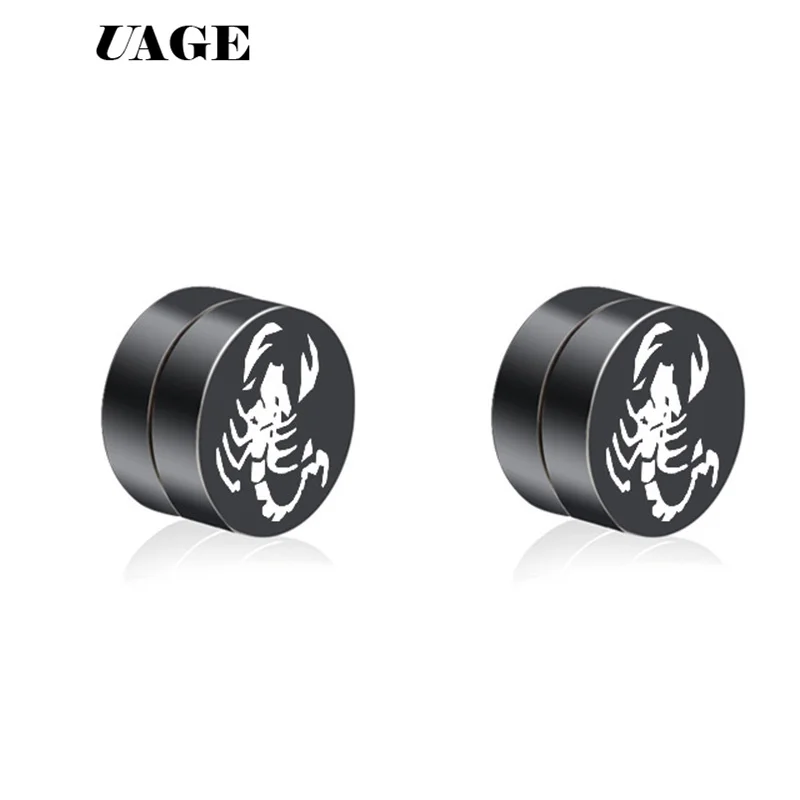UAGE магнитные серьги гвоздики в стиле Скорпион для мужчин и женщин непирсинг