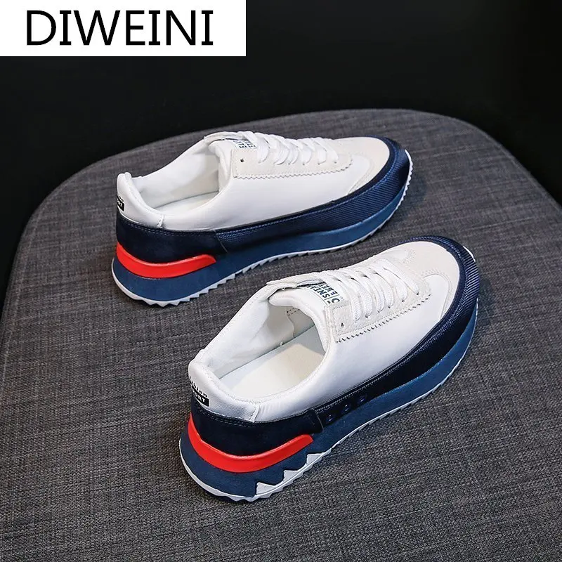 

Spring New Women's Casual Shoes Thick-soled Lace-up Fashion Women's Comfortable Walking Platform Women's Sports Vulcanized Shoes