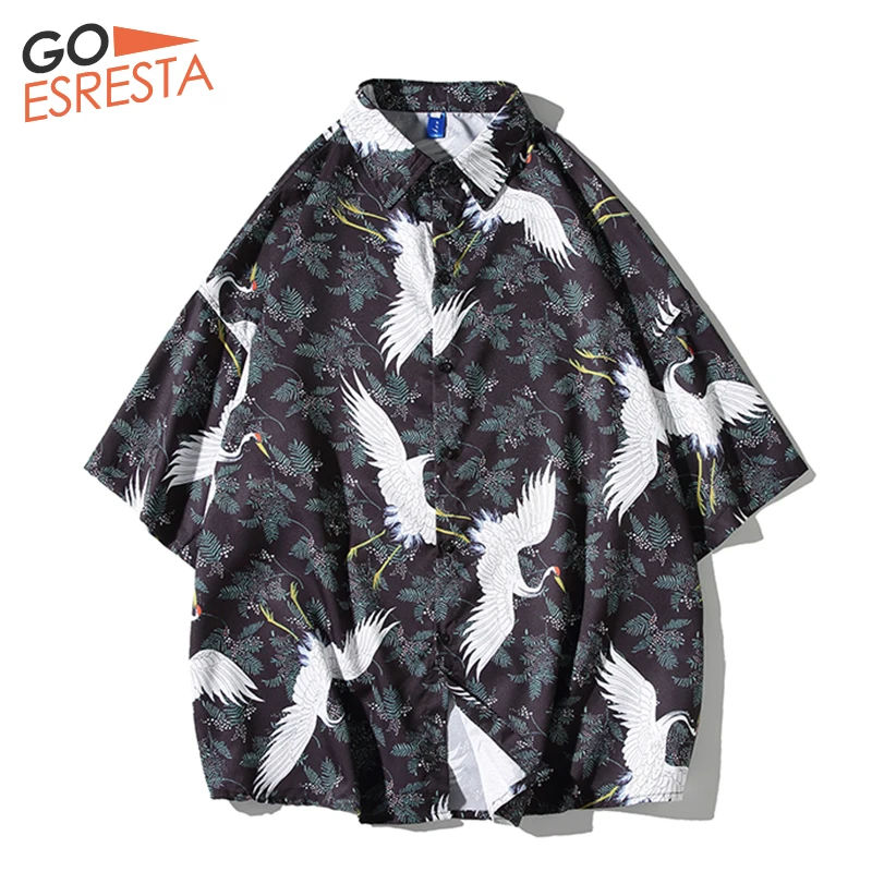 Гавайская Повседневная рубашка для мужчин летняя праздничная модная хлопковая с