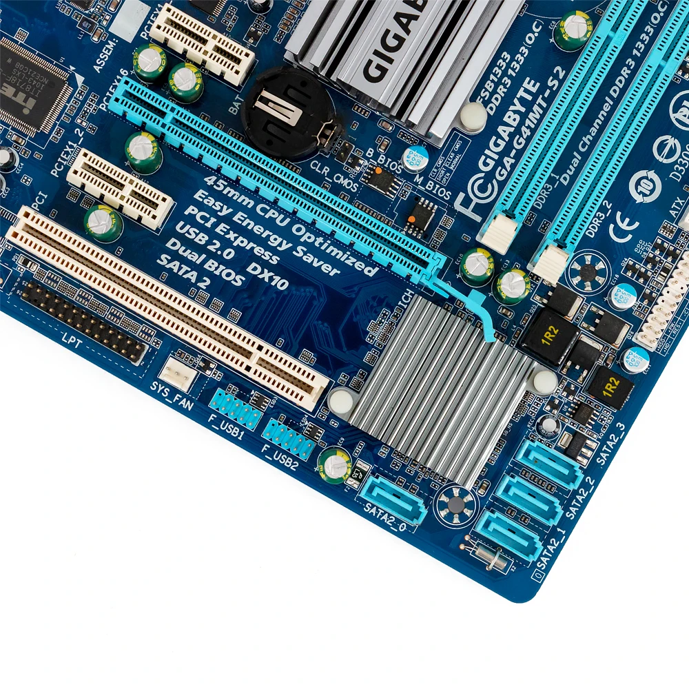 Материнская плата Gigabyte GA-G41MT-S2 для настольных ПК G41 Socket LGA 775 Core 2 DDR3 8G Micro-ATX G41MT-S2 |