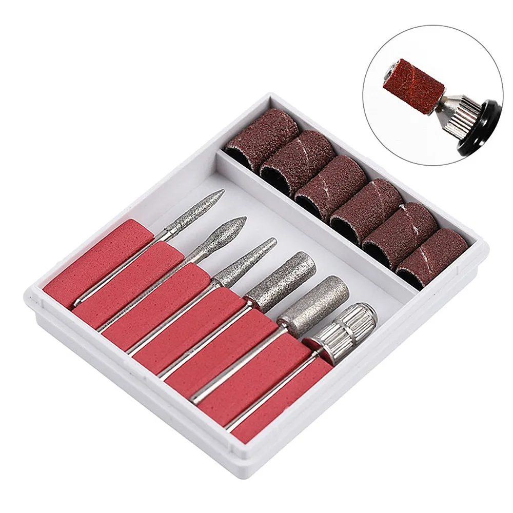 

1set Electric Nail Drill Bits For Machine Milling Cutter Sandpaper Pedicure Manicure Cleaning Sander Accessories Nail Art Tools