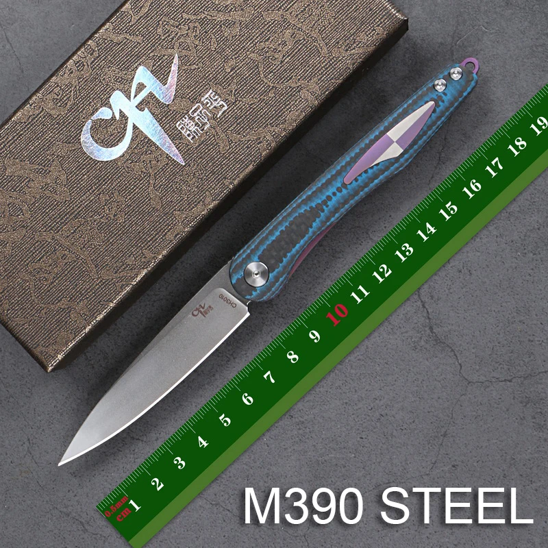 

Складной нож CH3010, карманный резец из титанового углеродного волокна с лезвием M390, ручка для кемпинга, охоты, рыбалки, походов, фруктов, повсе...