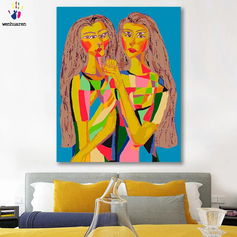 DIY colorings pictures by numbers with colors Realistic abstract figure picture drawing painting framed Home | Дом и сад