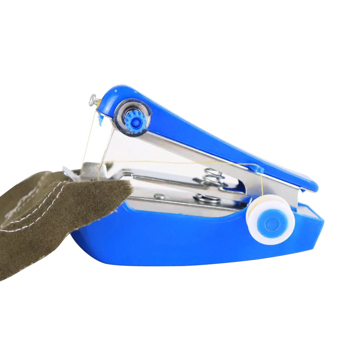 1Sewing machine blue Мини Портативная швейная машина портативная швейная машина цветные нитки для швейной машинки Набор домашнего шитья DIY многофункциональная швейная коробка ZXH - Цвет: 1Sewing machine blue
