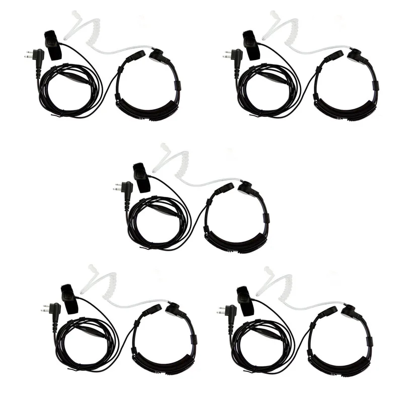 5 штук в наборе Heavy Duty 2 контактный гибкий шейный контролируемых палец PTT Mic