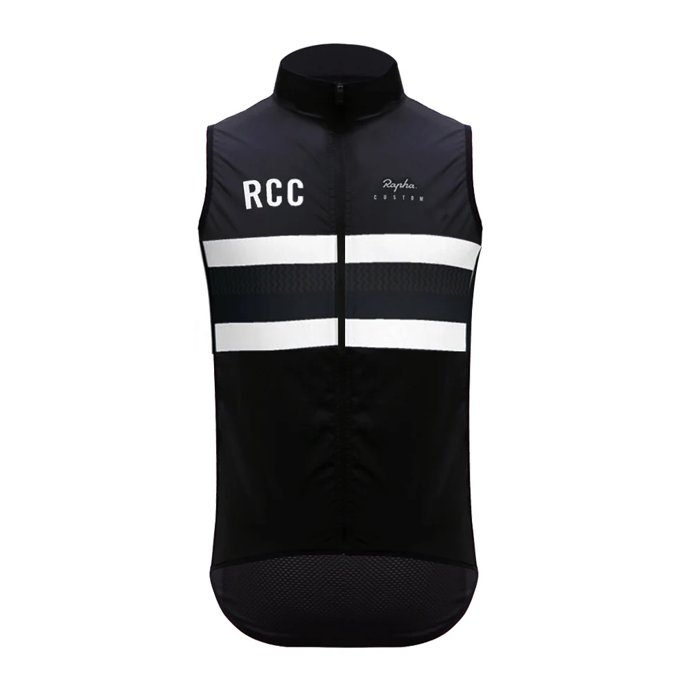 BLACK RCC PRO TEAM легкий ветрозащитный жилет для езды на велосипеде мужчины или женщины куртка для велоспорта жилет mtb ветровой жилет - Цвет: BLACK