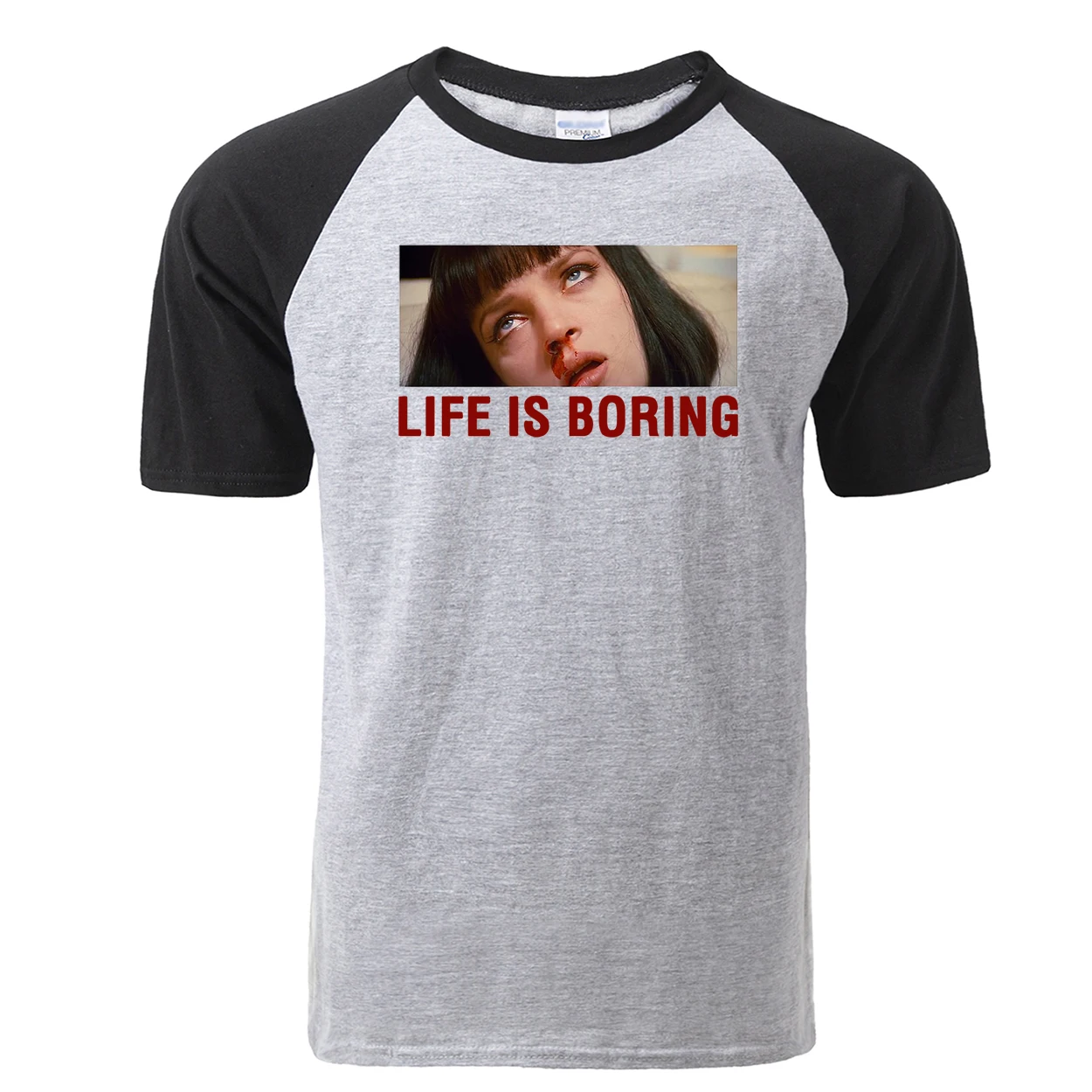 

Футболка для мужчин с принтом из фильма Pulp fiction Life Is Boring, лето 2019, хип-хоп хлопковая Футболка с принтом, топы, толстовка, Harajuku, уличная одежда